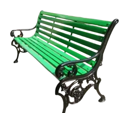 Cast iron park bench