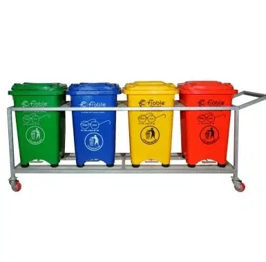 Multi-bin waste segregation station